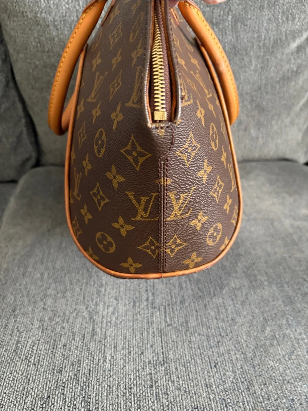 Louis Vuitton Monogram Ellipse MM Brown/Tan Top-Handle Satchel - Picture 9 of 12